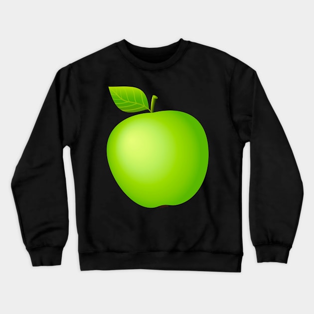 Green Apple Fresh Fruit Vegetarian Vegan Cook Crewneck Sweatshirt by Foxxy Merch